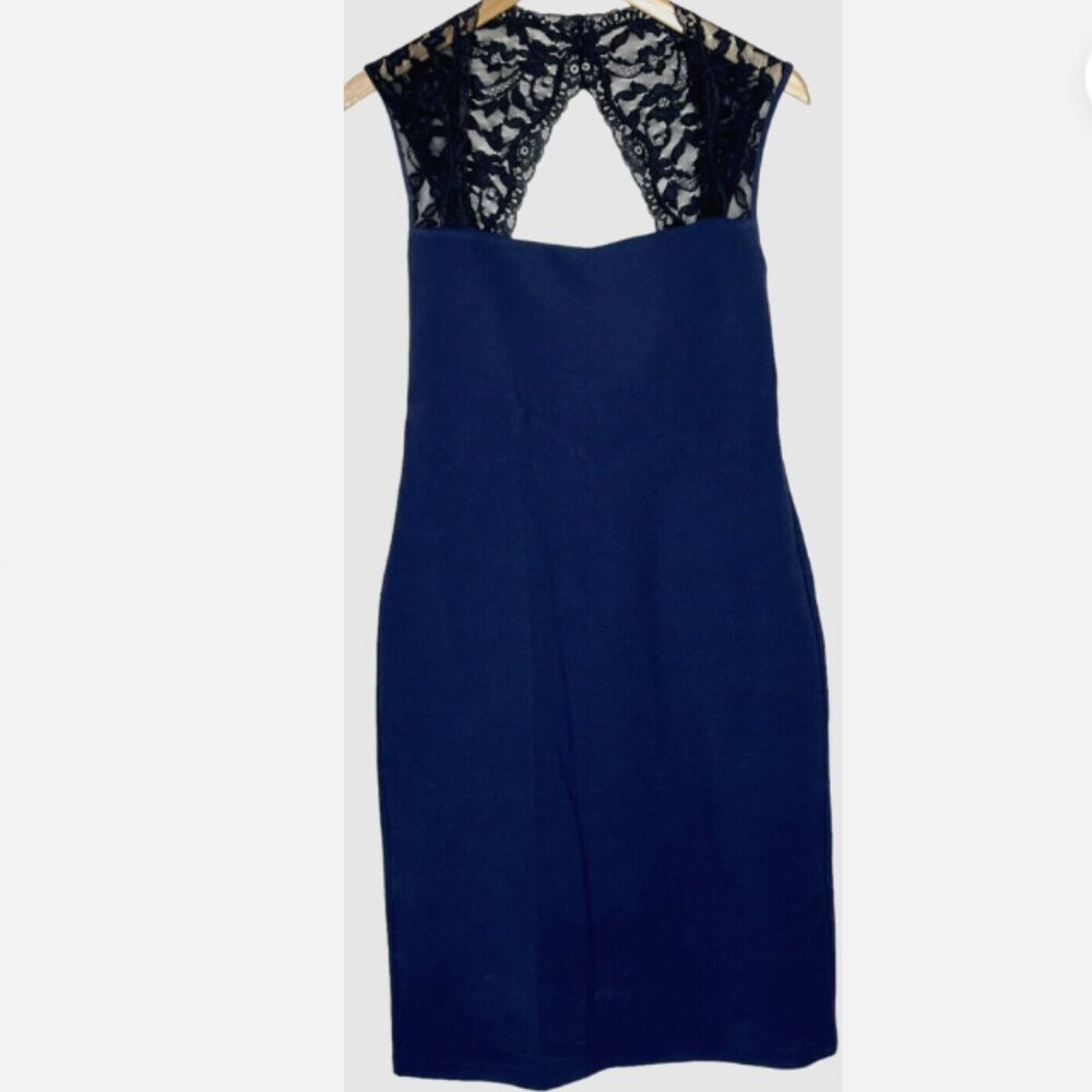 New Moda International For Victoria's Secret Open Back Bodycon Lace Dress